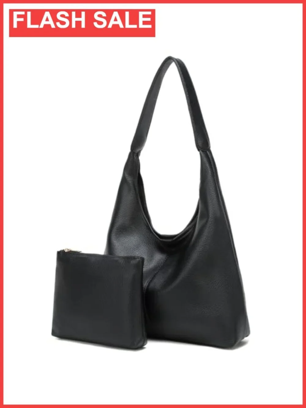 Slouchy Hobo Shoulder Bag Soft PU Leather Large Tote Purse for Work Travel